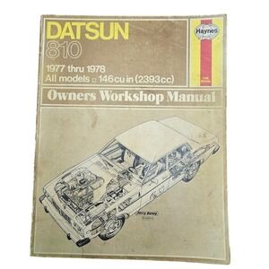 Haynes Datsun 810 Owners Workshop‎ Manual 1977-1978 Repair Guide Book